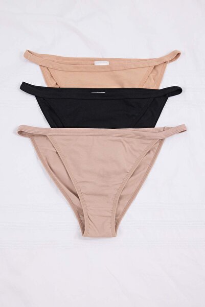 Trendyol Curve Πολύχρωμα εσώρουχα 3-συσκευασίας Βαμβάκι τεμαχίων Brazilian Kn...