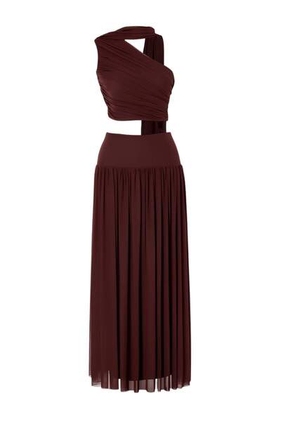 Trendyol Collection Set fustă-bluză de petrecere din tul, fără mâneci, cu dec...