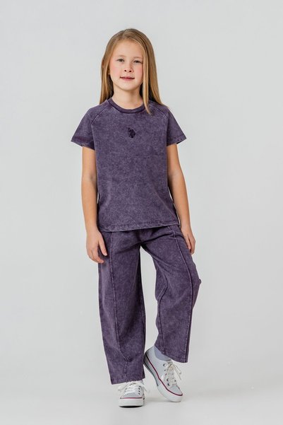 U.S. Polo Assn. U.S. Polo Assn. Set de pijamale mov pentru fete