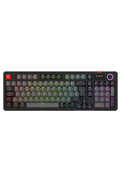 Rampage LOYAL Gri/Siyah USB Hot Swap RGB Red Switch Mekanik Gaming Oyuncu Klavye