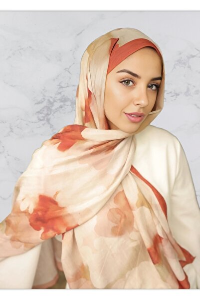 UMAS COLLECTİON UMAS Desenli Bambu Kraş Şal 75 x 185 cm Hafif Dokulu Tesettür...