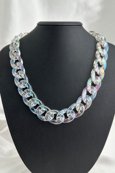 Modex Transparent Acetate Thick Chain Necklace
