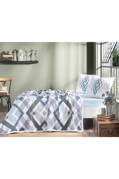 Taç أزياء الشباب بيكيه مجموعة أردن الأزرق لشخص واحد