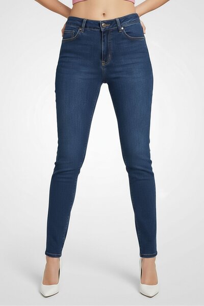 Atelier Notify Women Skinny Fit Washed Stretchable Jeans, Blue