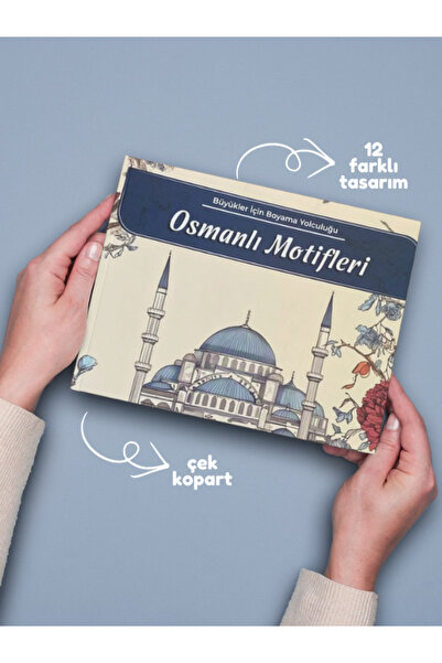 Mandala Boyama Kitabı - Yetişkinler İçin Mandala Boyama Kitabı - Osmanlı Motifleri