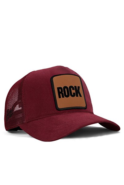 BlackBörk Rock Logolu Bordo Trucker Şapka