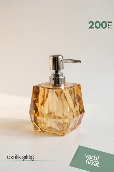 Varbifırsat Akrilik Elmas Kesim Sıvı Sabunluk 200 ml | Modern Dekoratif Tasar...