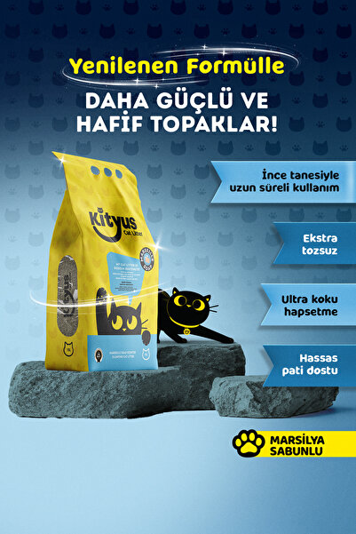 Kityus Marsilya Sabunu Kokulu Sodyum Bentonit Kedi Kumu 10lt