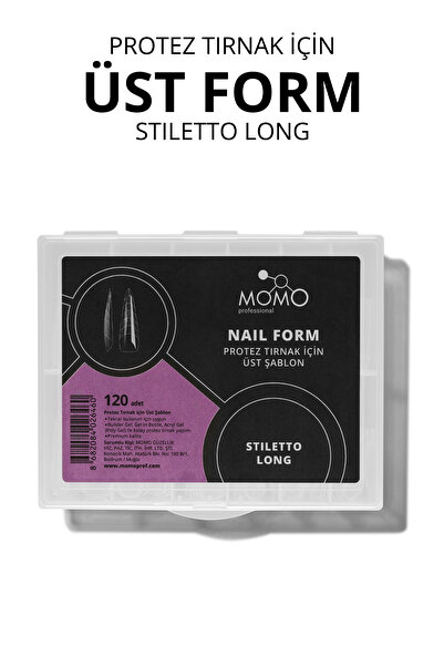 MOMO professional Protez Uzatma Üst Form Şablonu (Stiletto) 120 ad.