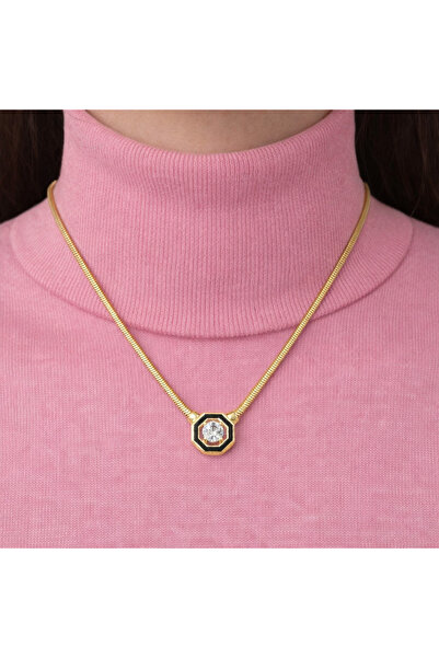 Bilezikci Çağla Tektaşlı Altın Gerdanlık