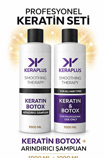 KERAPLUS Keratin & Botox Saç Bakım Seti – Düzleştirici & Pürüzsüzleştirici Et...