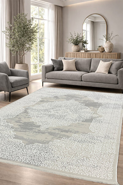 ünalcarpet 4 Metrekare - 6 Metrekare Bambu Tarz Modern Dokuma Salon Oturma Od...
