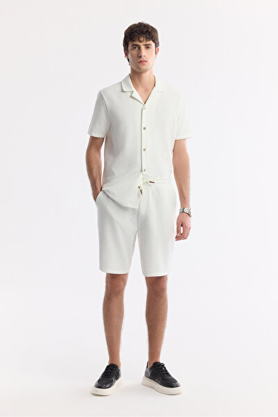 Avva Чоловічі шорти з еластичним поясом і шнурками, з віскозною сумішшю, прям...