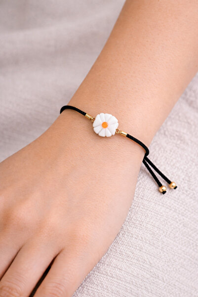 ADAMODART سوار من خرز زجاج مورانو الأبيض قابل للتعديل