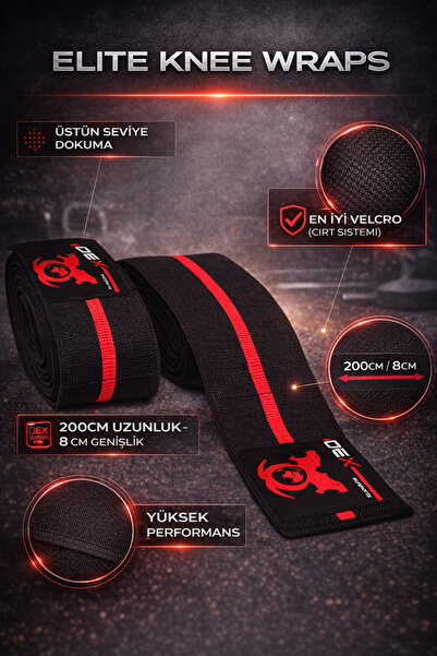 Dex Supports Knee Wraps Diz Sarma Bandı Powerlifting Halter 2'li
