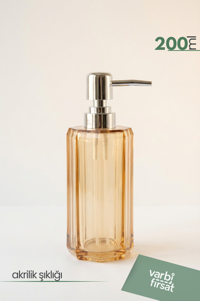 Varbifırsat Akrilik Silindir Sıvı Sabunluk 200 ml | Modern Dekoratif Tasarım ...