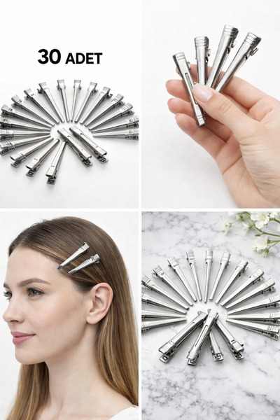 İnDerin 30 komada profesionalnih kopči za frizerske salone – štipaljke, kopče...