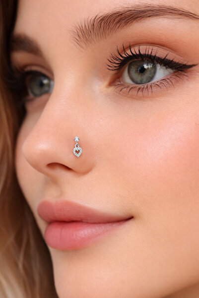 Sacce Scarves&Accessories 925 Ayar Gümüş Kalp Sallantılı Hızma