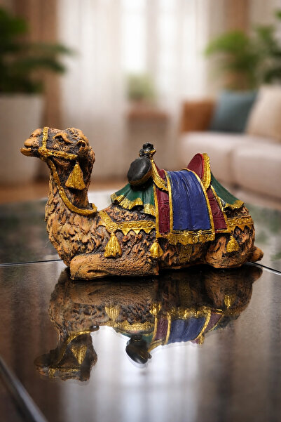 AYCEM Polyester El Işi Deve Biblo Heykel Ev Ofis Dekor Vitrin Süsü