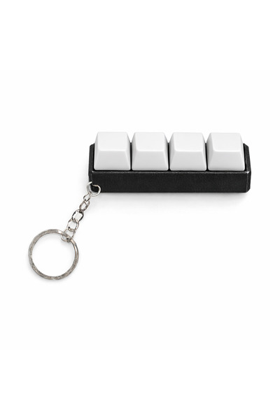 Akıllı Cep Dünyası Beyaz 4’lü Keycap Tuş Anahtarlık – Blue Switch Mekanik Tuş...