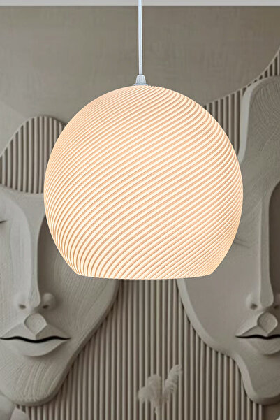 Bambulamp Alice Beyaz Avize Yatak Odası, Mutfak, Oturma Odası Tasarım Tekli S...