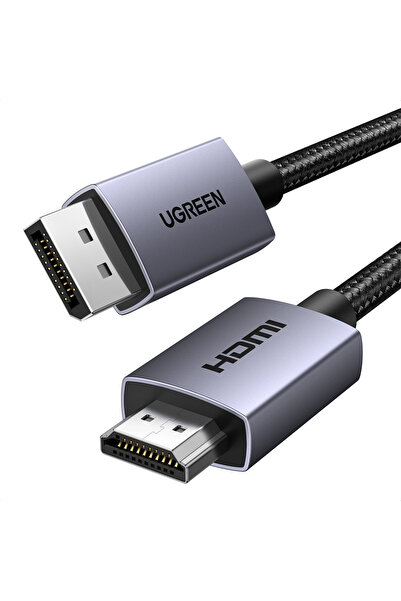 Ugreen 4K 1080P@120Hz Displayport 1.2 to HDMI 1.4 Örgülü Kablo, 1m, 35840