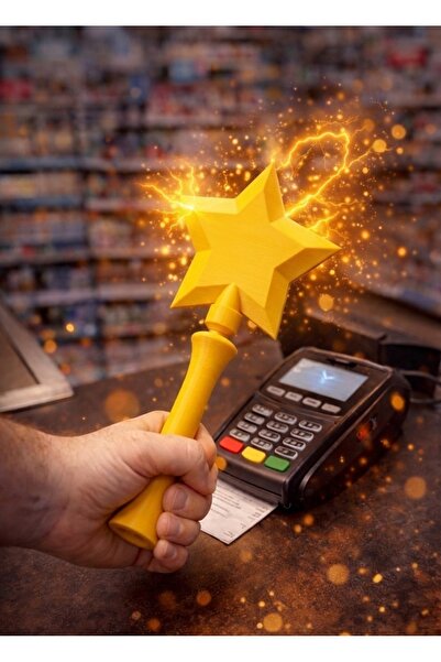 SZD Design Husă galbenă pentru carduri de credit cu design special Fairy Wand