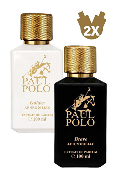 PAUL POLO Golden Ve Brave Unisex Aphrodisiac Etkili Parfüm Edp 100ml*2'li Set