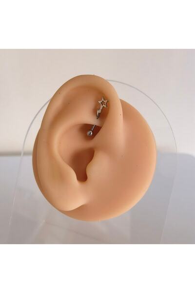 Bylin Cerrahi Çelik Kuyruklu Yıldız Muz Piercing-bar Uzunluğu 8 Mm, 1 Adet