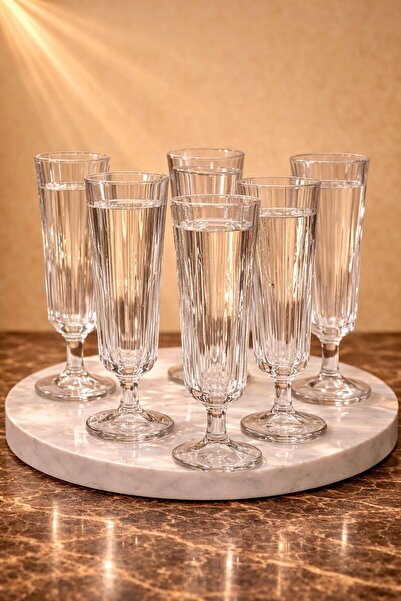 Genel Markalar Flüt Kahve Yanı Bardağı | 140ml - 6'lı