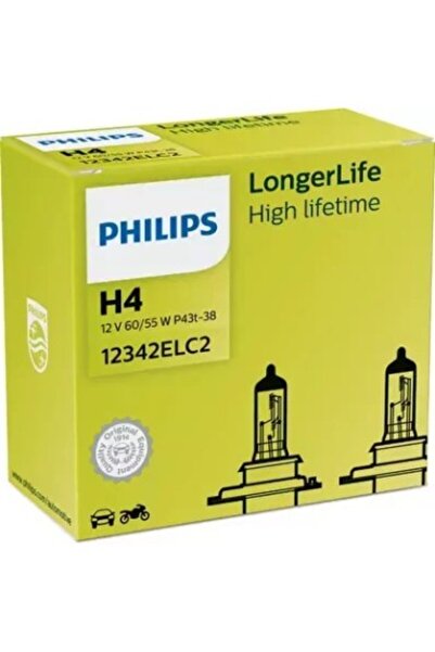 Philips Set de 2 becuri faruri H4 60/55W 12V Philips cu durată lungă de viață