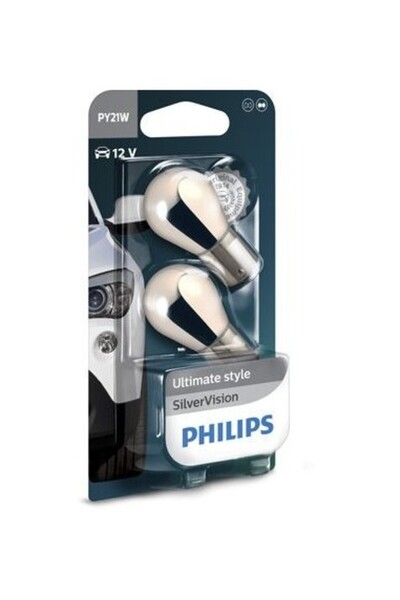 Philips SET DE 2 BECURI DE SEMNALIZARE PY21W 12V (blister) SILVER VISION PHILIPS