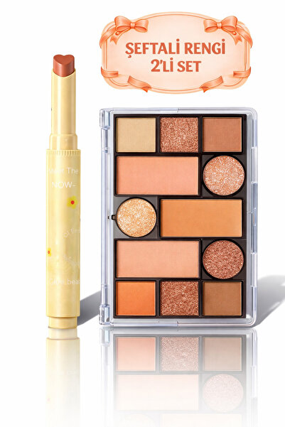 Gege Bear Şeftali Ton 2’li Makyaj Seti – Kalpli Nemlendirici Etkili Ruj & Işı...