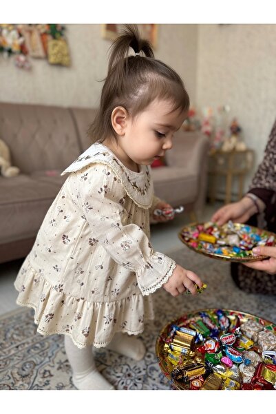 BYMURAT BABY Minik kalp desenli elbise