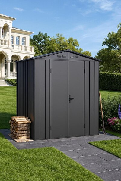 MODULBOX METAL BAHÇE DEPOLAMA EVİ (182X140X220) SİYAH