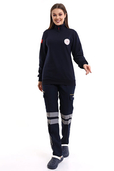 bilenn OUTLET 112 Sweatshirt Kışlık Unisex Balıkçı Yaka - Lacivert