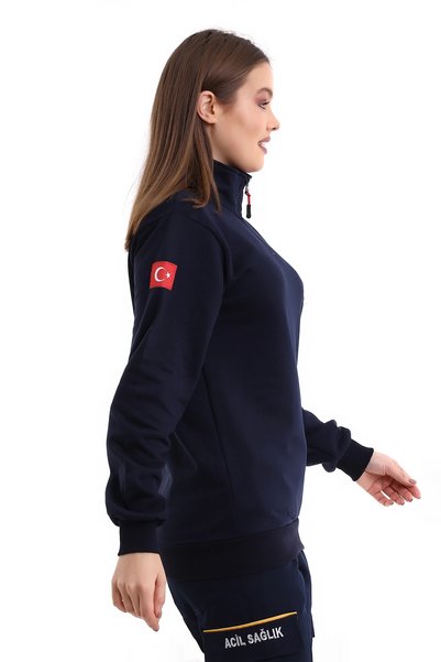 bilenn 112 Sweatshirt Kışlık Unisex Balıkçı Yaka - Lacivert