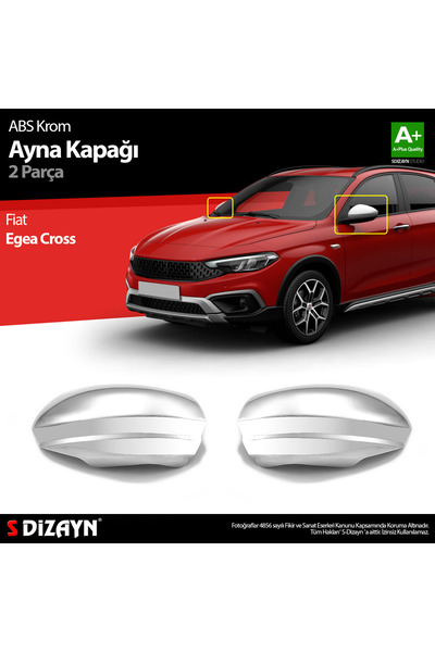 S Dizayn S-Dizayn Fiat Egea Cross Abs Krom Ayna Kapağı 2 Prç. 2020 Üzeri 5826011