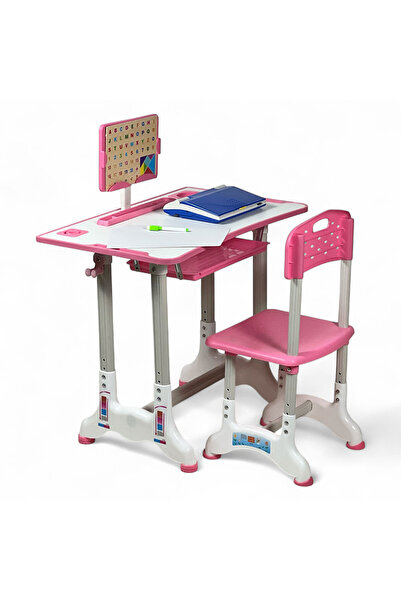 ALBADER طاولة دراسة قابلة للتعديل للأطفال مع كرسي، مكتب دراسة للأطفال مع درج،...