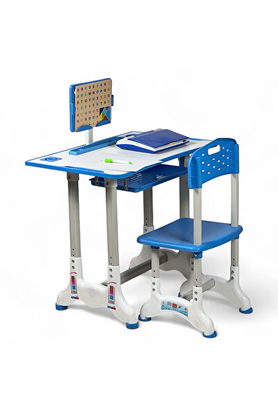 ALBADER طاولة دراسة قابلة للتعديل للأطفال مع كرسي، مكتب دراسة للأطفال مع درج،...