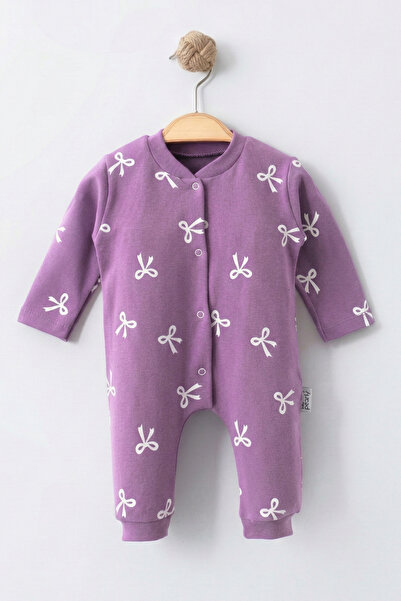 zumino Bow Patterned Baby Girl Romper