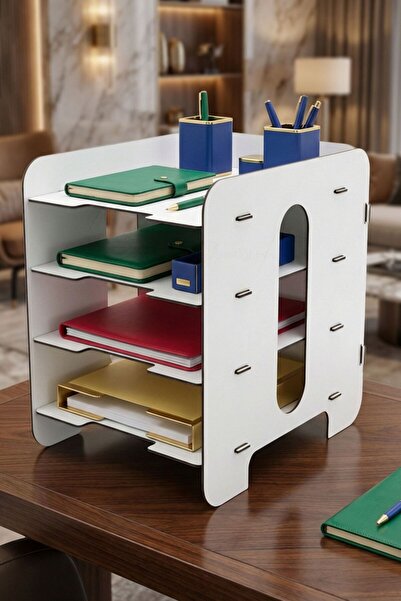 StarLightning Λευκό Χρώμα Μοντέλο 1 - Οργανωτής Τραπεζιού Organizer Ράφι Χαρτιού