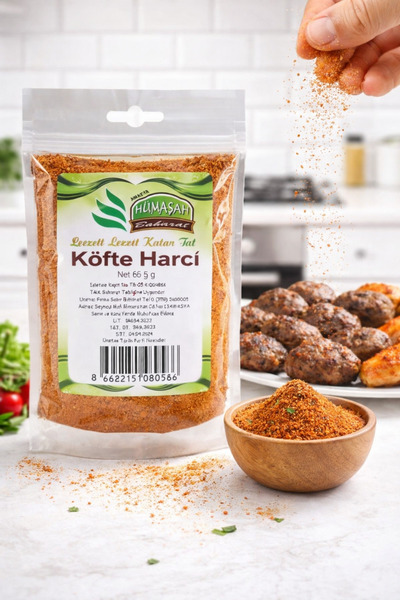 HÜMAŞAH HÜMASAH BAHARAT % 100 Doğal Köfte Harcı 65 Gr. ( Yemeklik ve Mangal s...