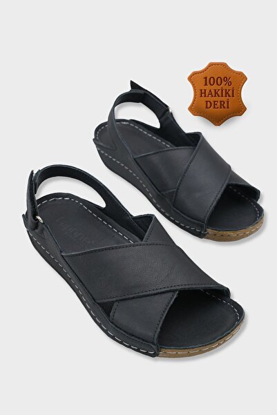 Capone Outfitters Florina Genuine Leather Soft Comfort Women's Sandals