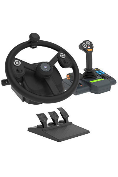 Hori Panou de control al direcției și pedalelor Volan Farming de dimensiuni n...