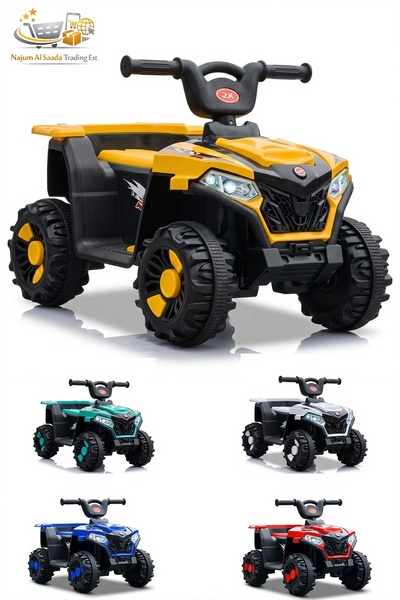 Generic دراجة رباعية كهربائية للأطفال، مزودة بأربع عجلات مضادة للانقلاب، تعمل...