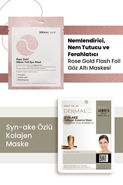 Dermal 3 Katmanlı Rose Gold Göz Maskesi ve Sıkılaştırıcı Yaşlanma Karşıtı Syn...