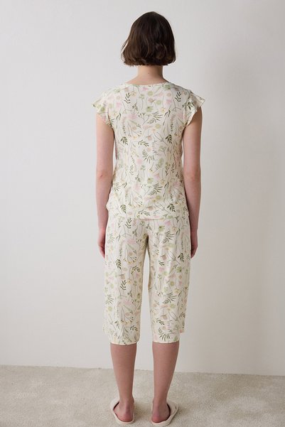 Penti Mix Iris Floral Capri Set Pajama Set