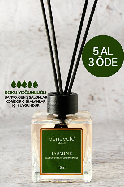 Benevole Jasmine Bambu Çubuklu Oda Kokusu 100 ml | Yasemin ve Huzur Veren Etki