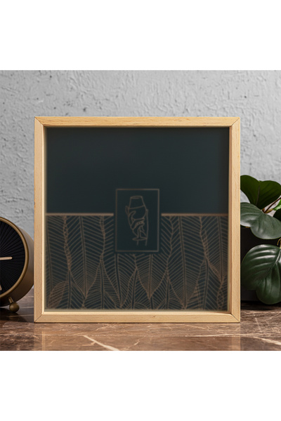 Hediyesepeti Ahşap Kumbara Çerçeveli Para Ve Anı Şarap Toplama Koleksiyon Kutusu 24 x 24 x 4,5 cm